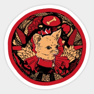 Red and Cream Circle of the Chihuahua Sticker